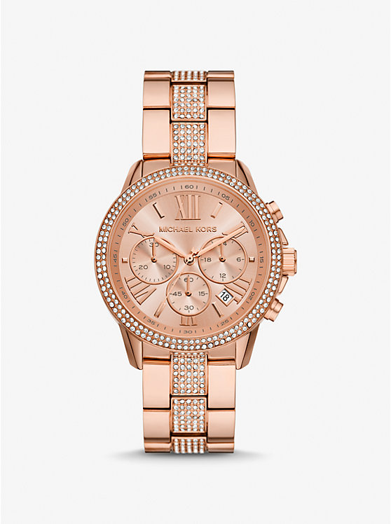 Механические часы Michael Kors Brynn Pavé в розовом золоте Michael Kors