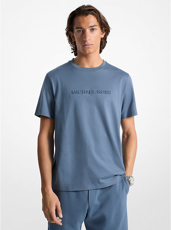 Мужская Футболка Michael Kors Logo Embossed Cotton Michael Kors Mens