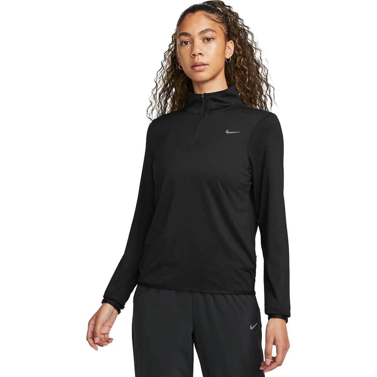 Nike Swift Element Dri-Fit UV топ с защитой от UV, застежкой молнии и карманом Nike