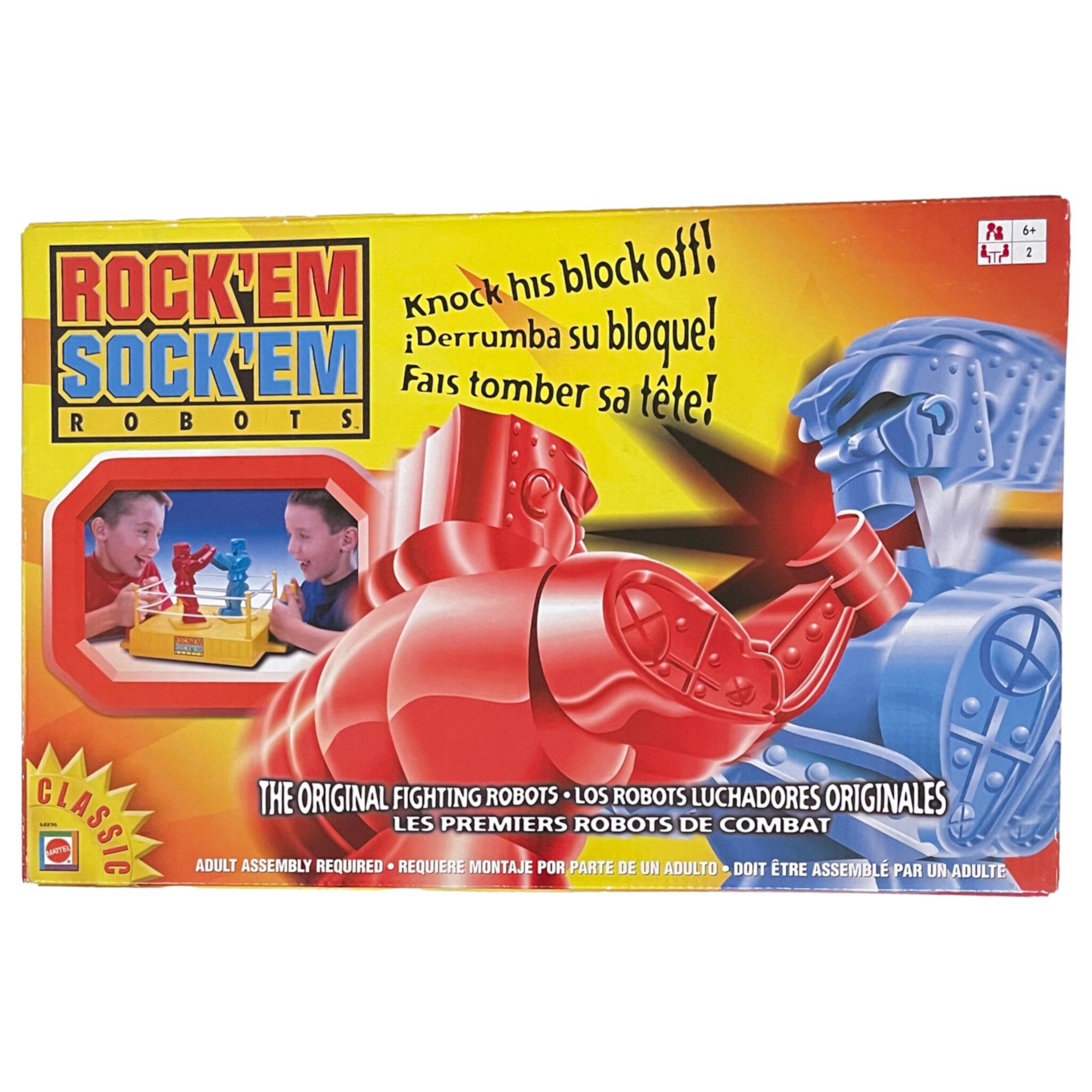 Mattel Rock 'Em Sock 'Em Robots Game Classic Fighting Robots Mattel