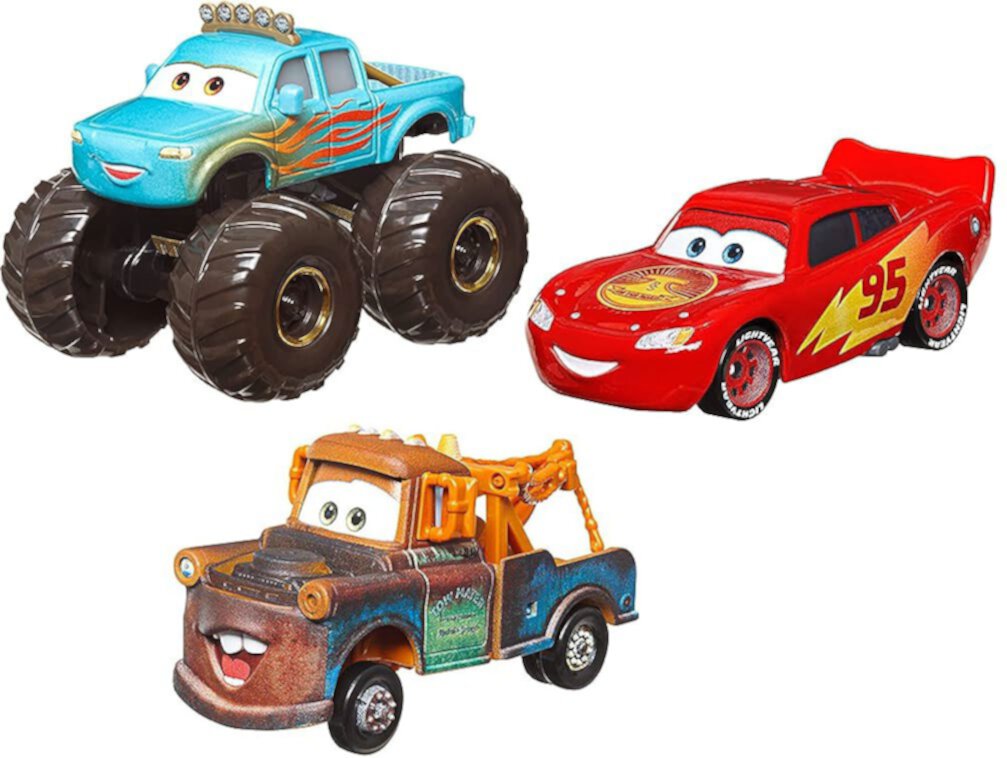 Disney Cars Mini Racers 3-Pack of Small Die-Cast Toy Cars & Trucks Mattel