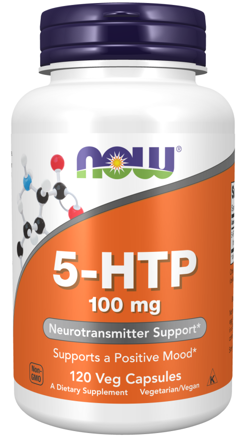 5-HTP 100 мг вегетарианские капсулы для поддержки настроения, 60 штук NOW Foods