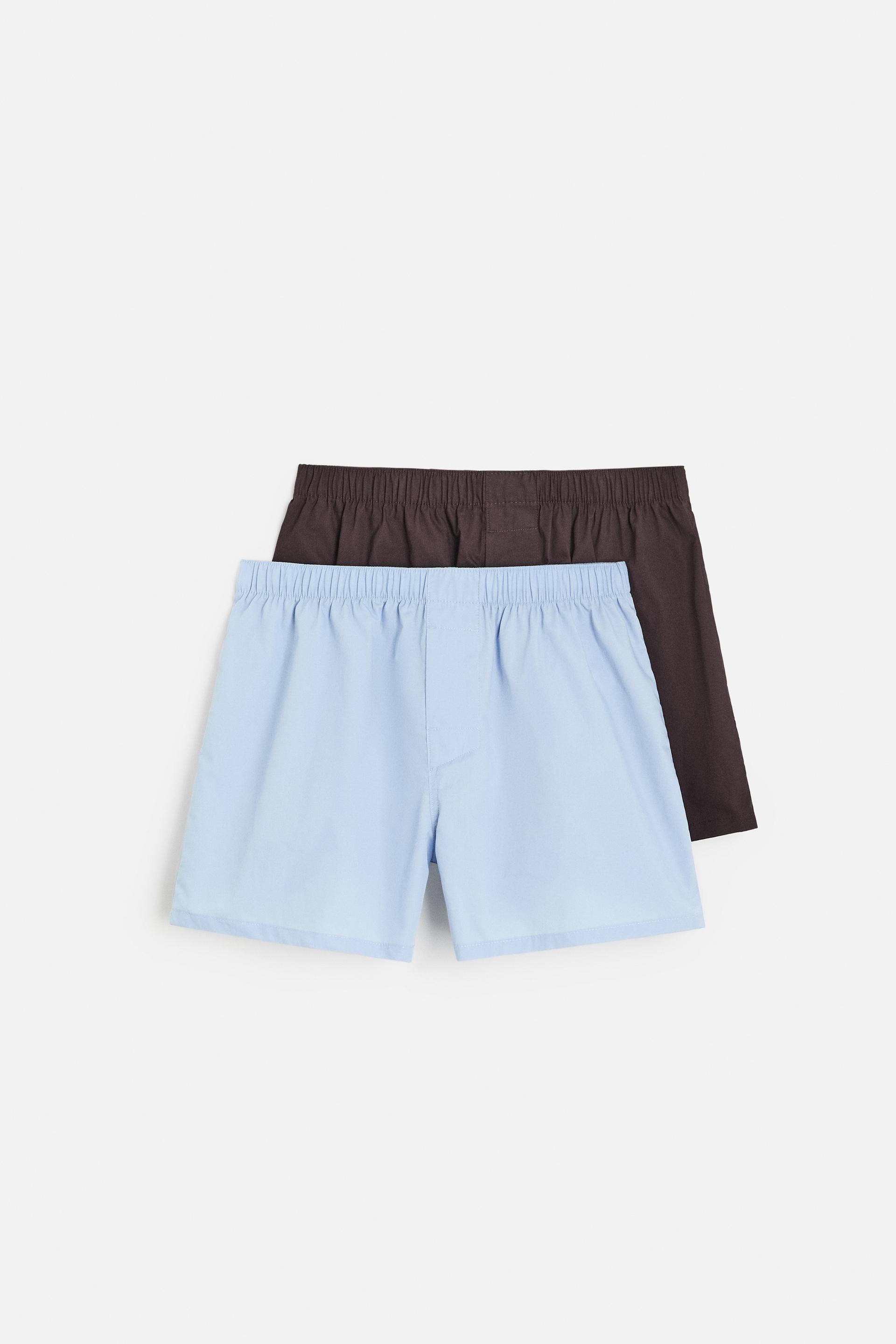 Мужские Боксеры ZARA 2 PACK OF MIXED POPLIN BOXERS ZARA