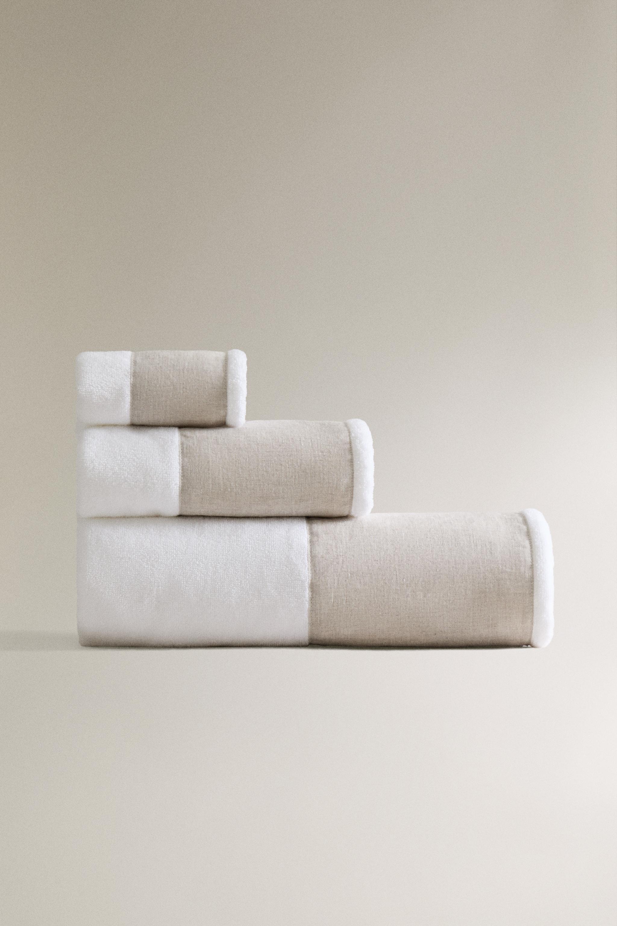 COTTON AND LINEN BATH TOWEL Zara Home