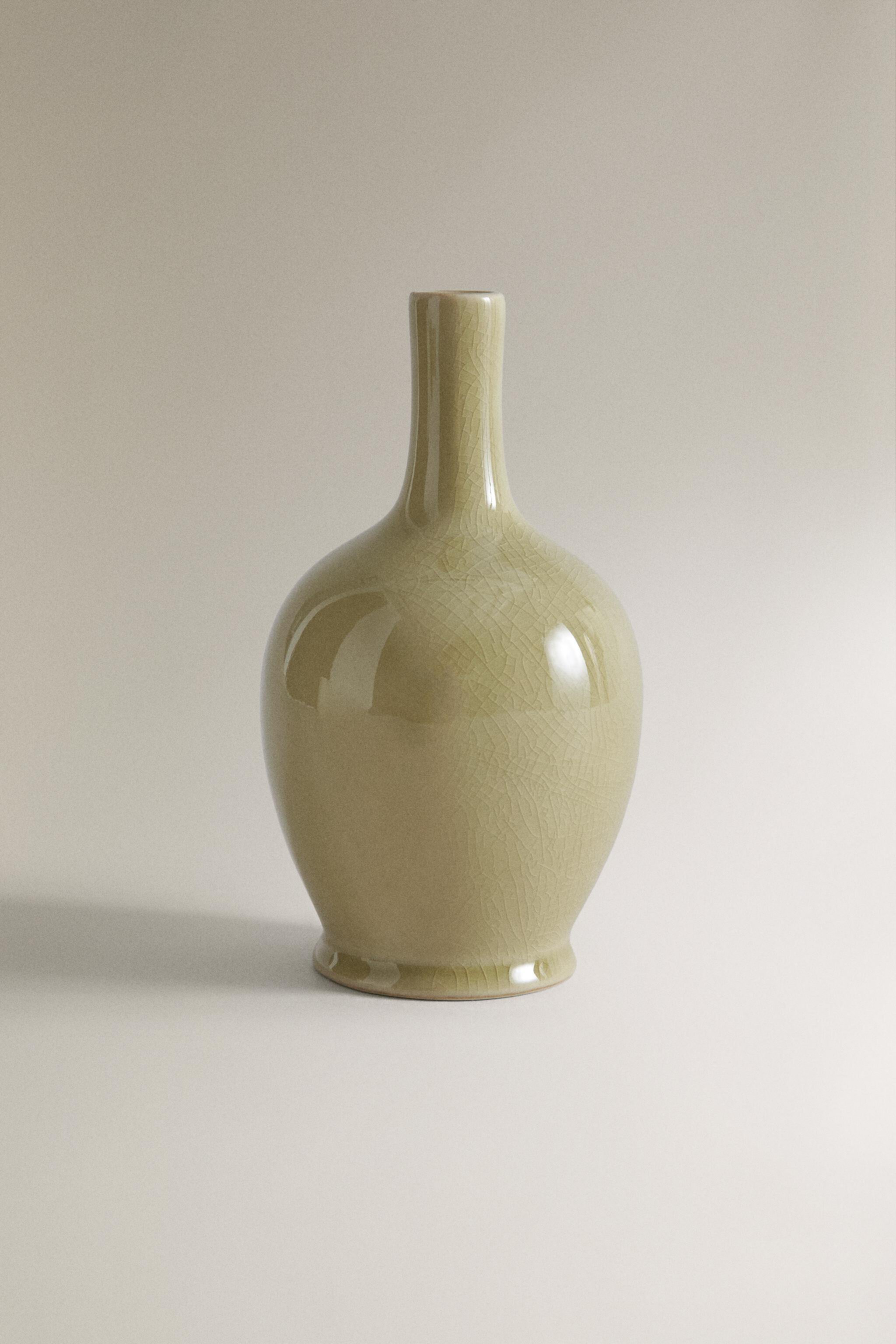 CRACKLED STONEWARE VASE Zara Home