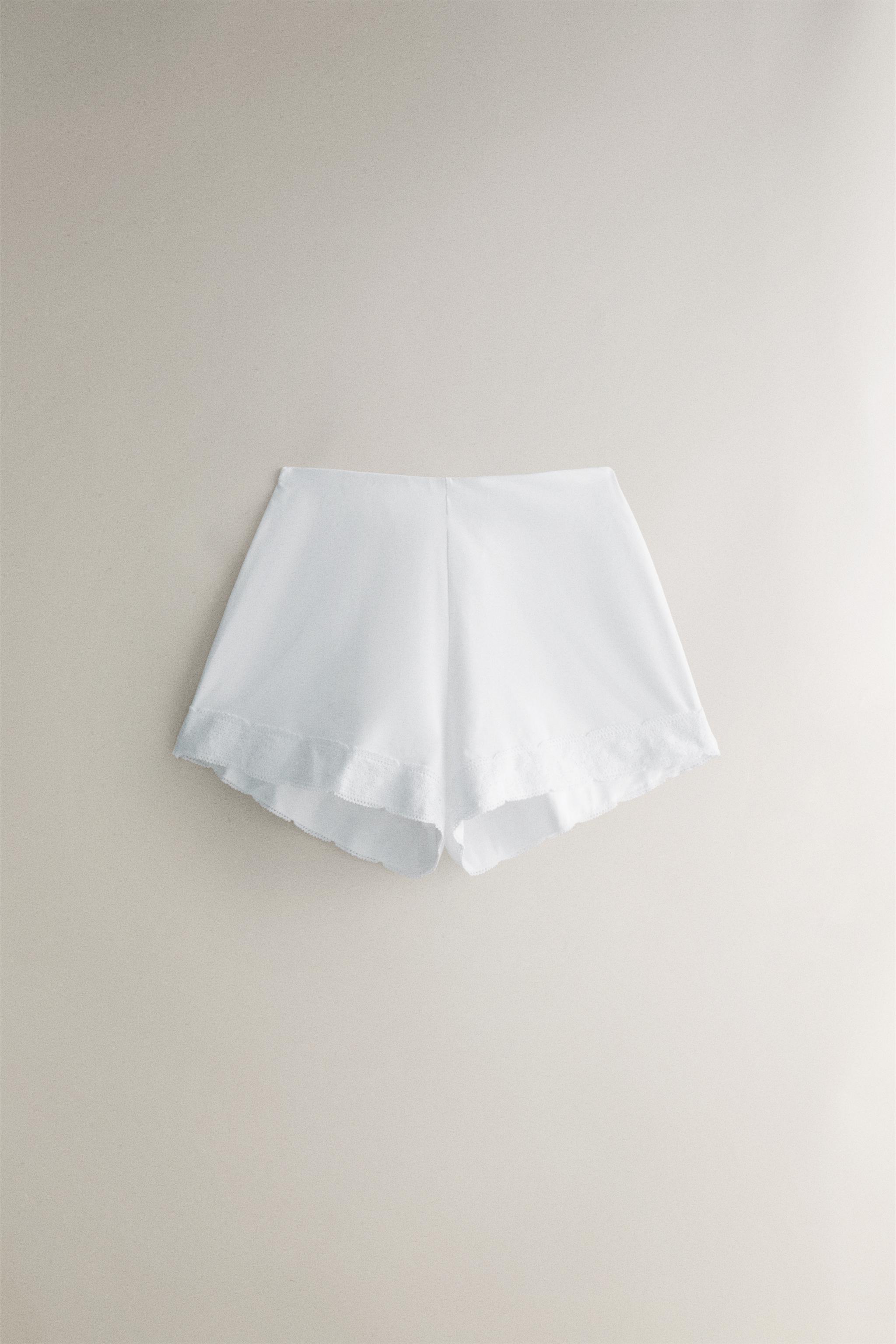 CROCHET COTTON JERSEY SHORTS Zara Home