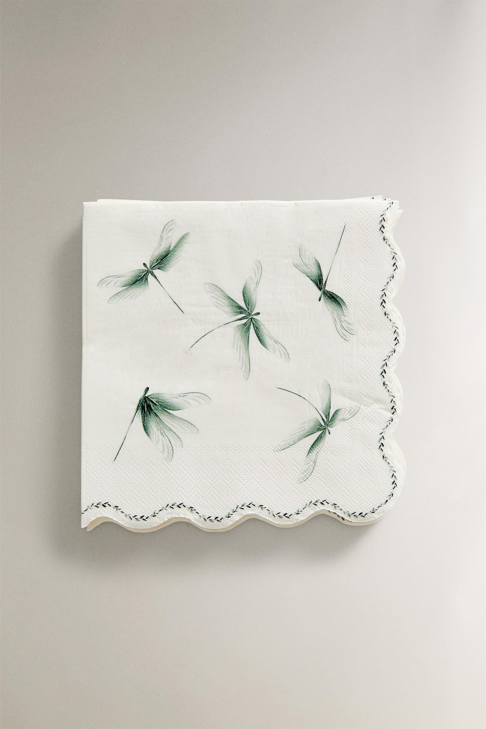 DRAGONFLY PAPER NAPKIN (PACK OF 20) Zara Home