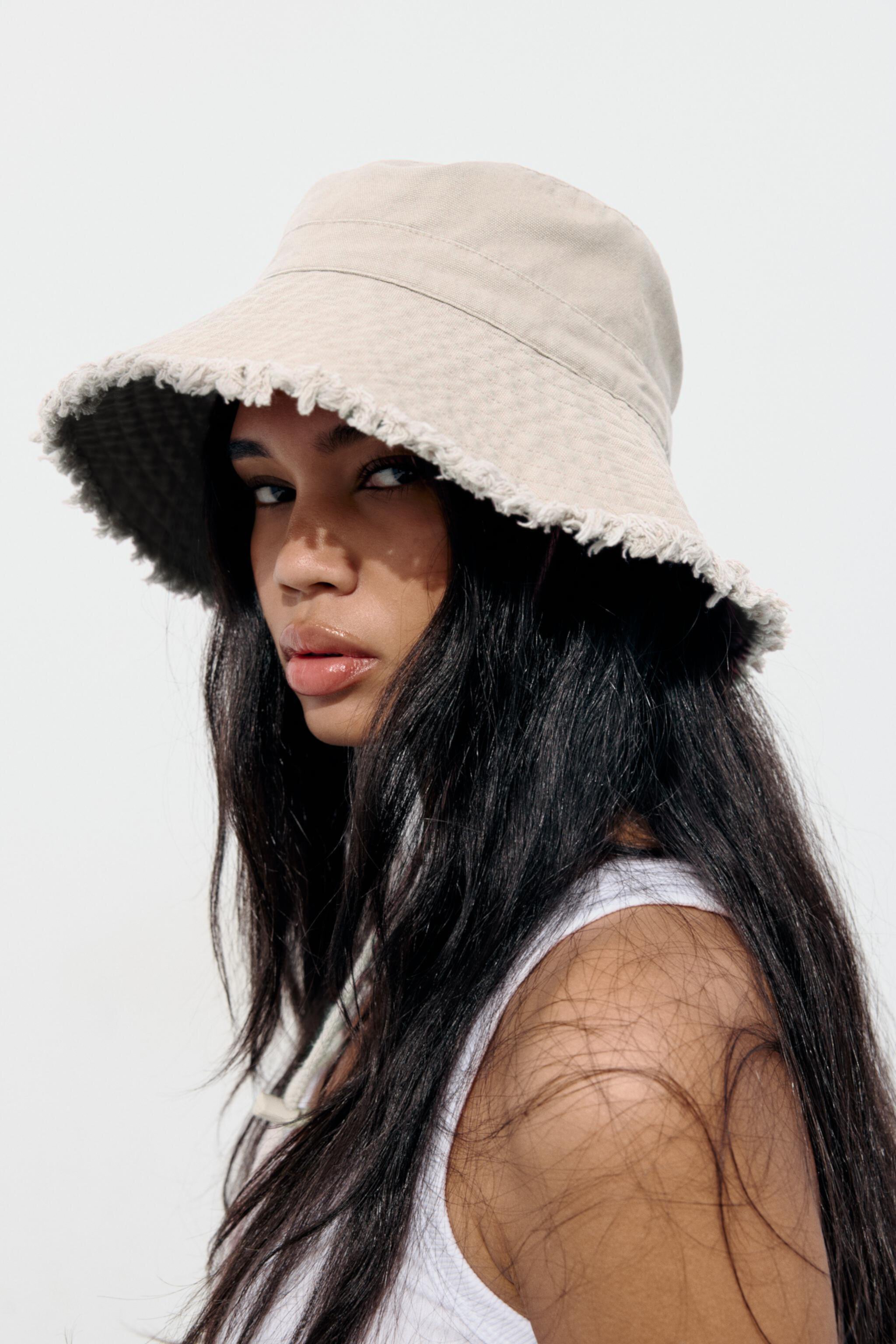 Панамы ZARA FRAYED BUCKET HAT ZARA