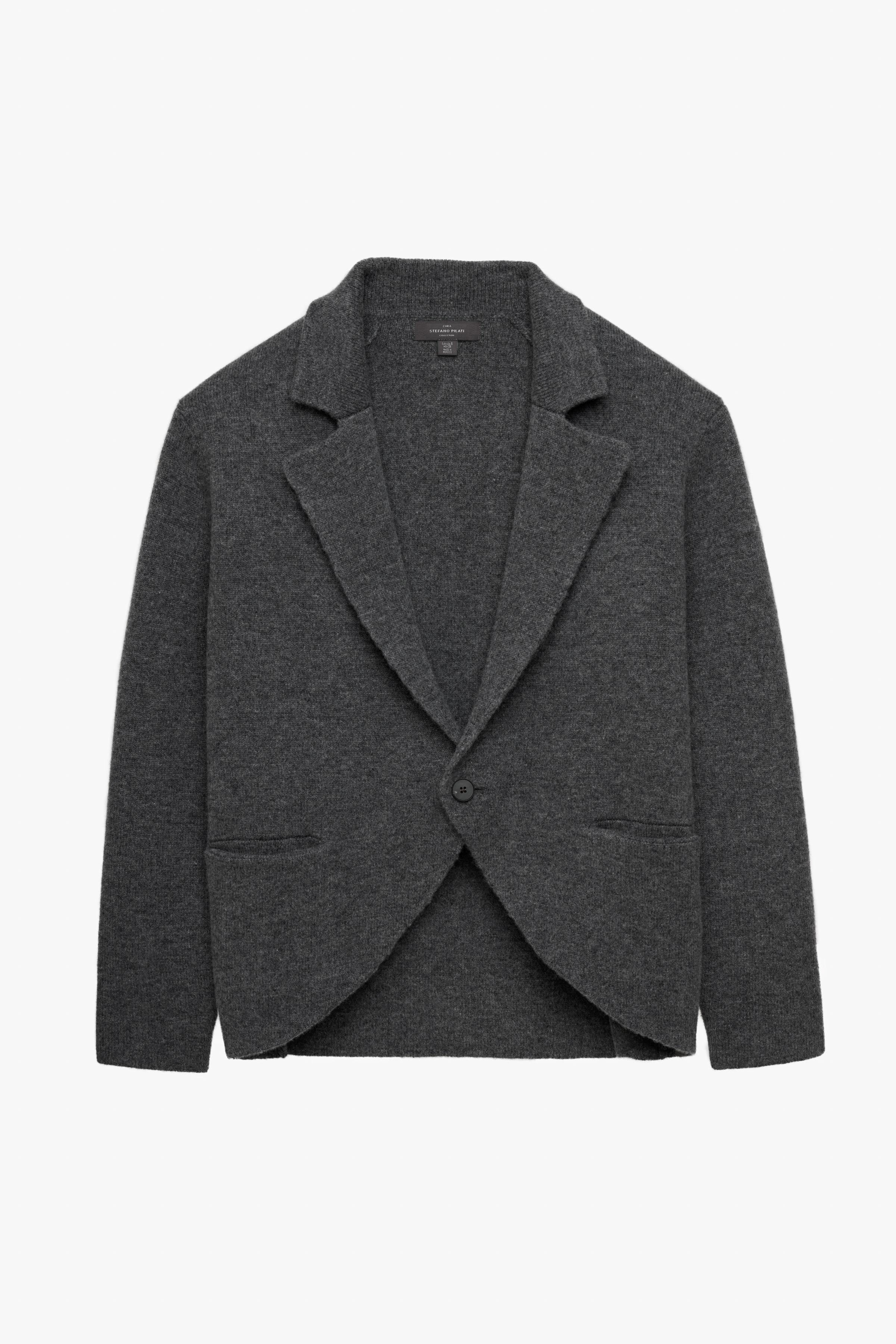 Мужской Блейзер Zara KNIT WOOL BLAZER X STEFANO PILATI ZARA