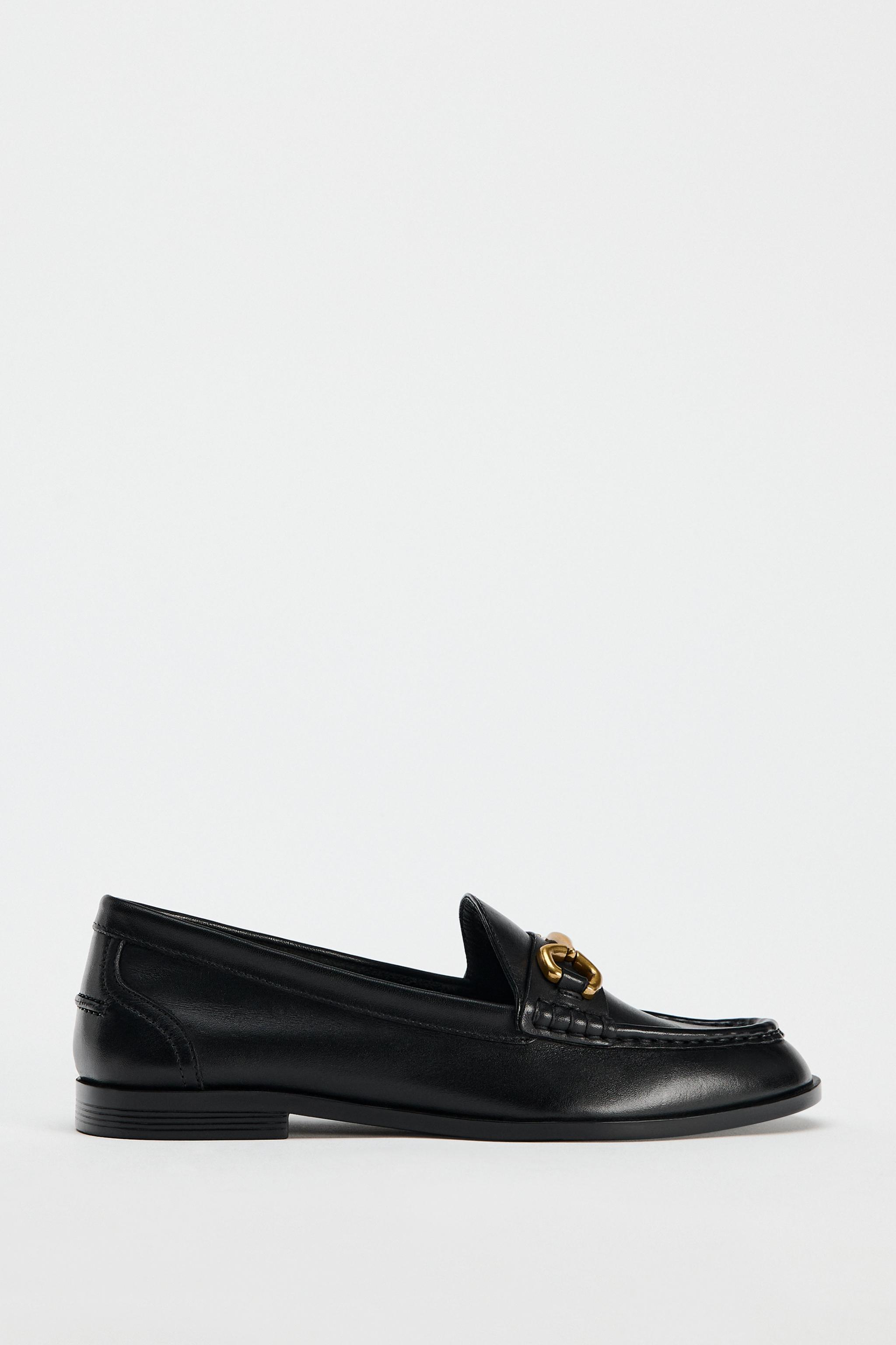 Женские Лоферы Zara LEATHER LOAFERS ZARA