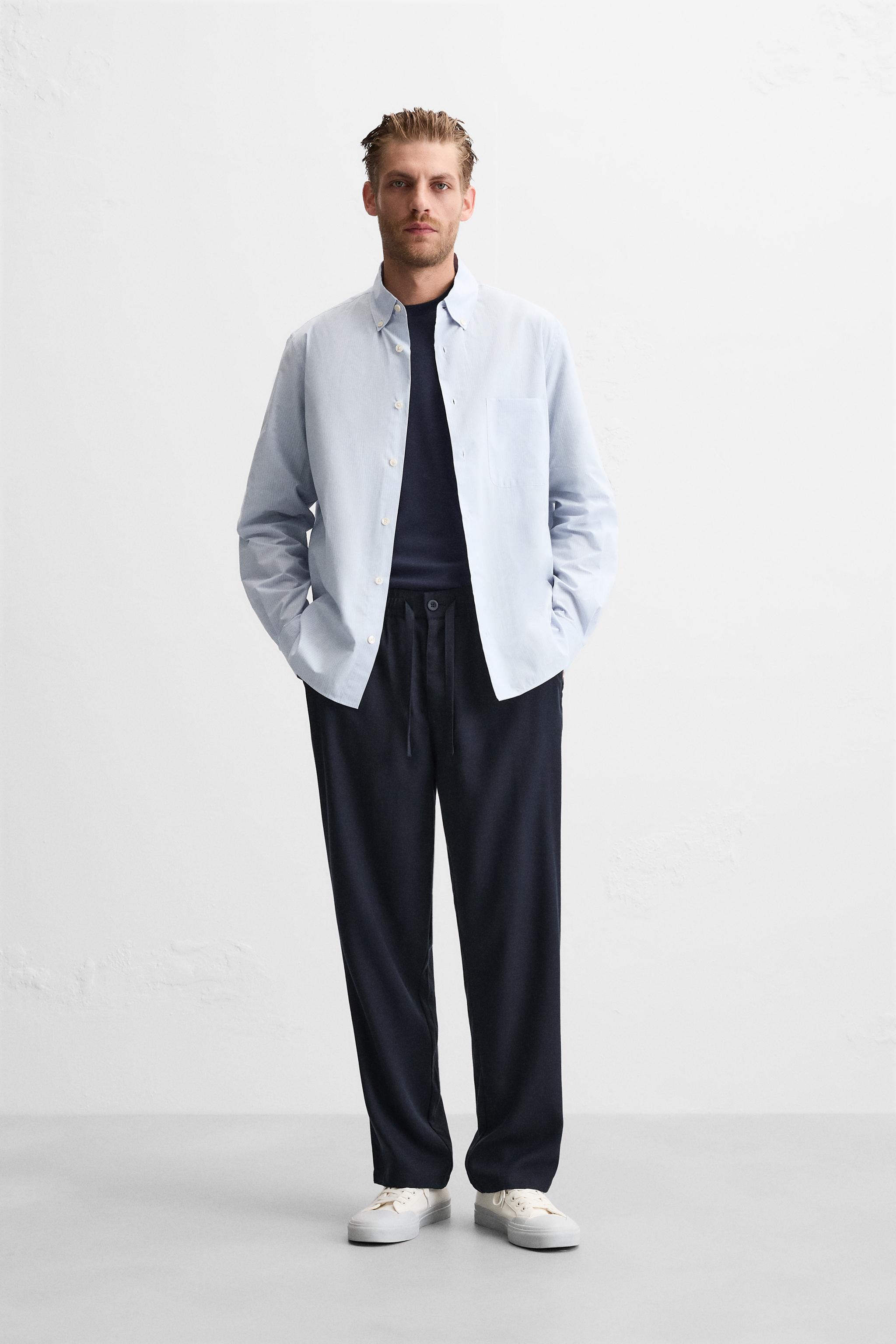 Мужские Джоггеры ZARA LYOCELL JOGGER WAIST PANTS ZARA