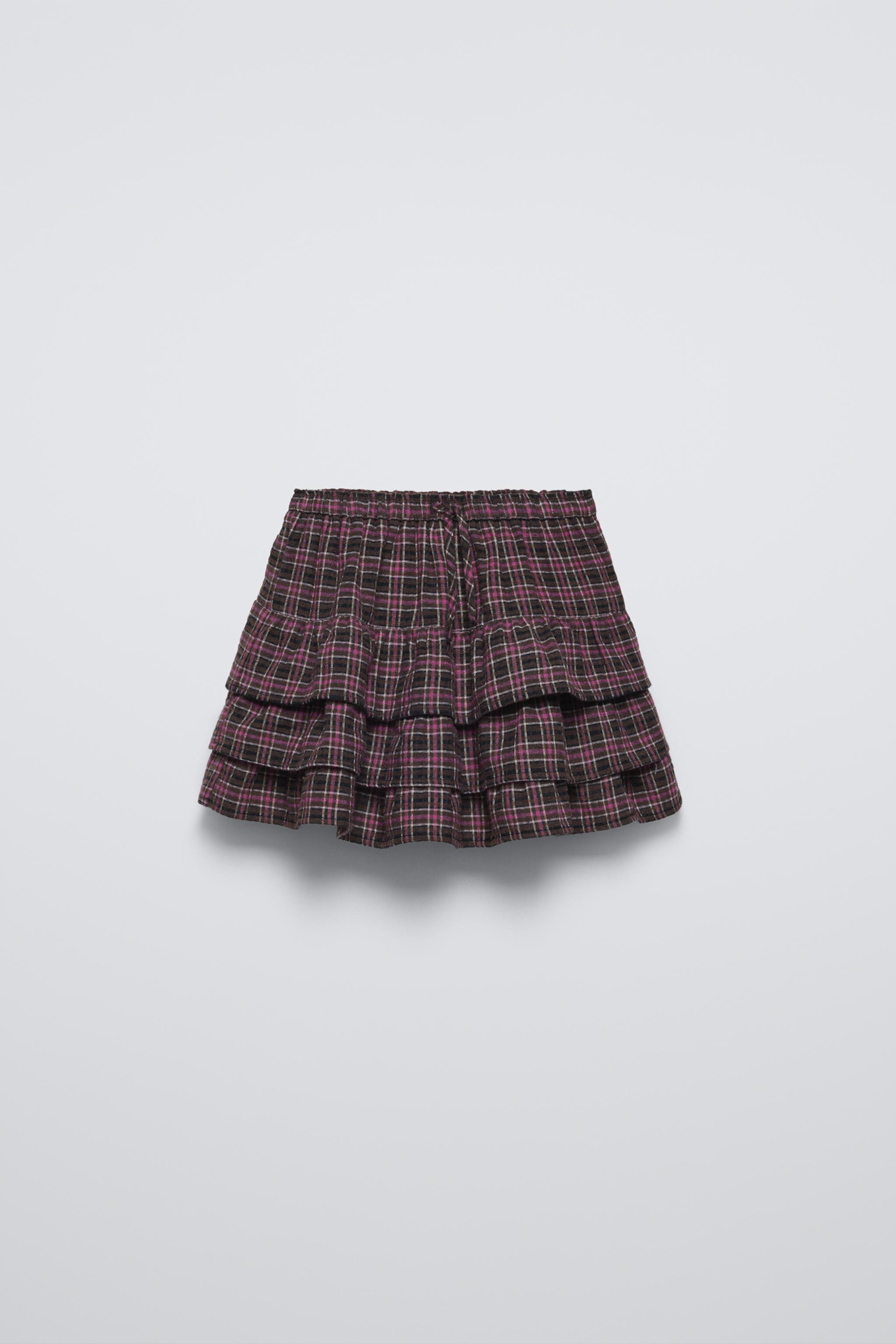 Детская юбка ZARA CHECKERED RUFFLED SKORT ZARA - ZARA KIDS