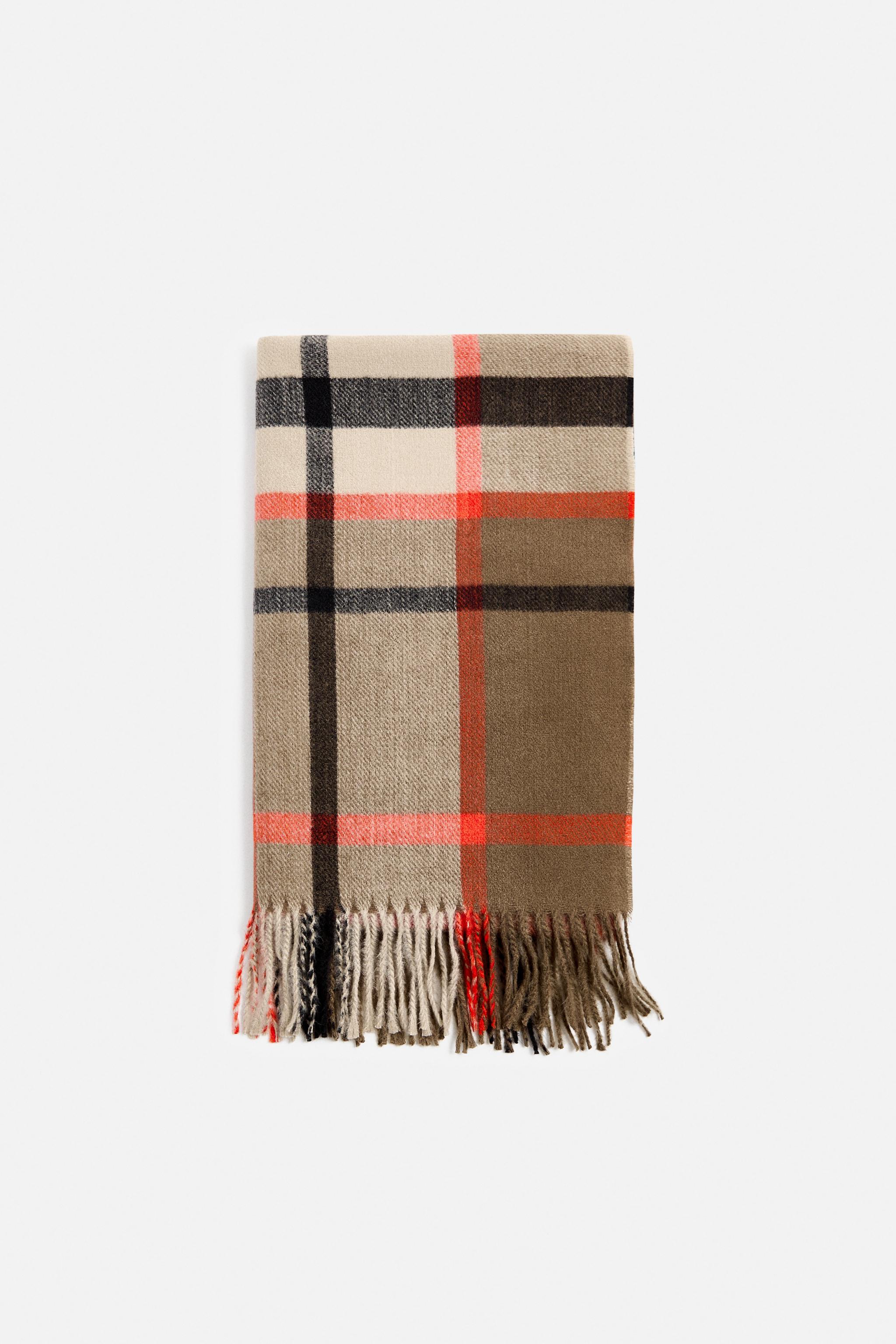 Длинный шарф ZARA PLAID SCARF ZARA