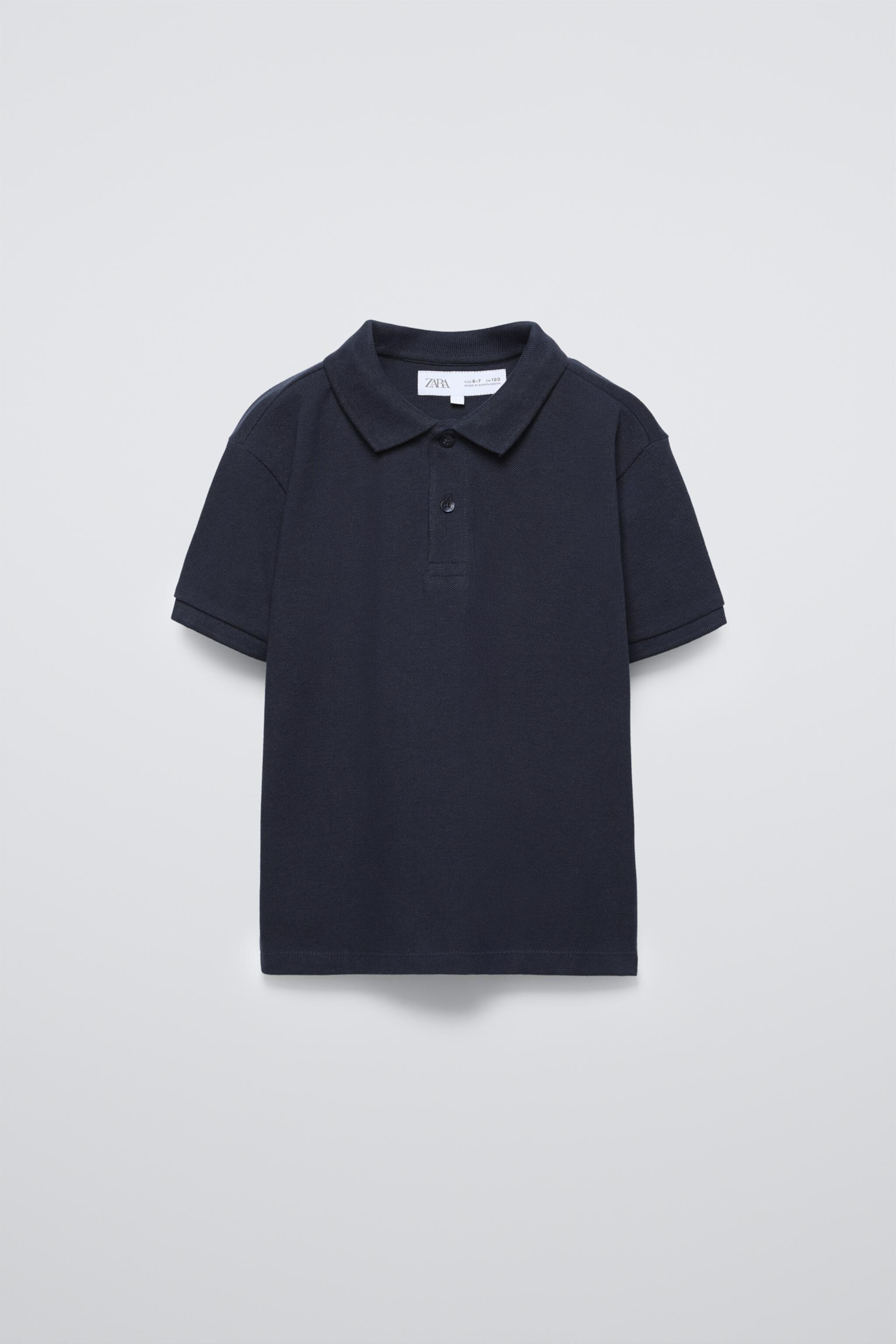  Полосатая Рубашка ZARA PLAIN BASIC POLO SHIRT ZARA