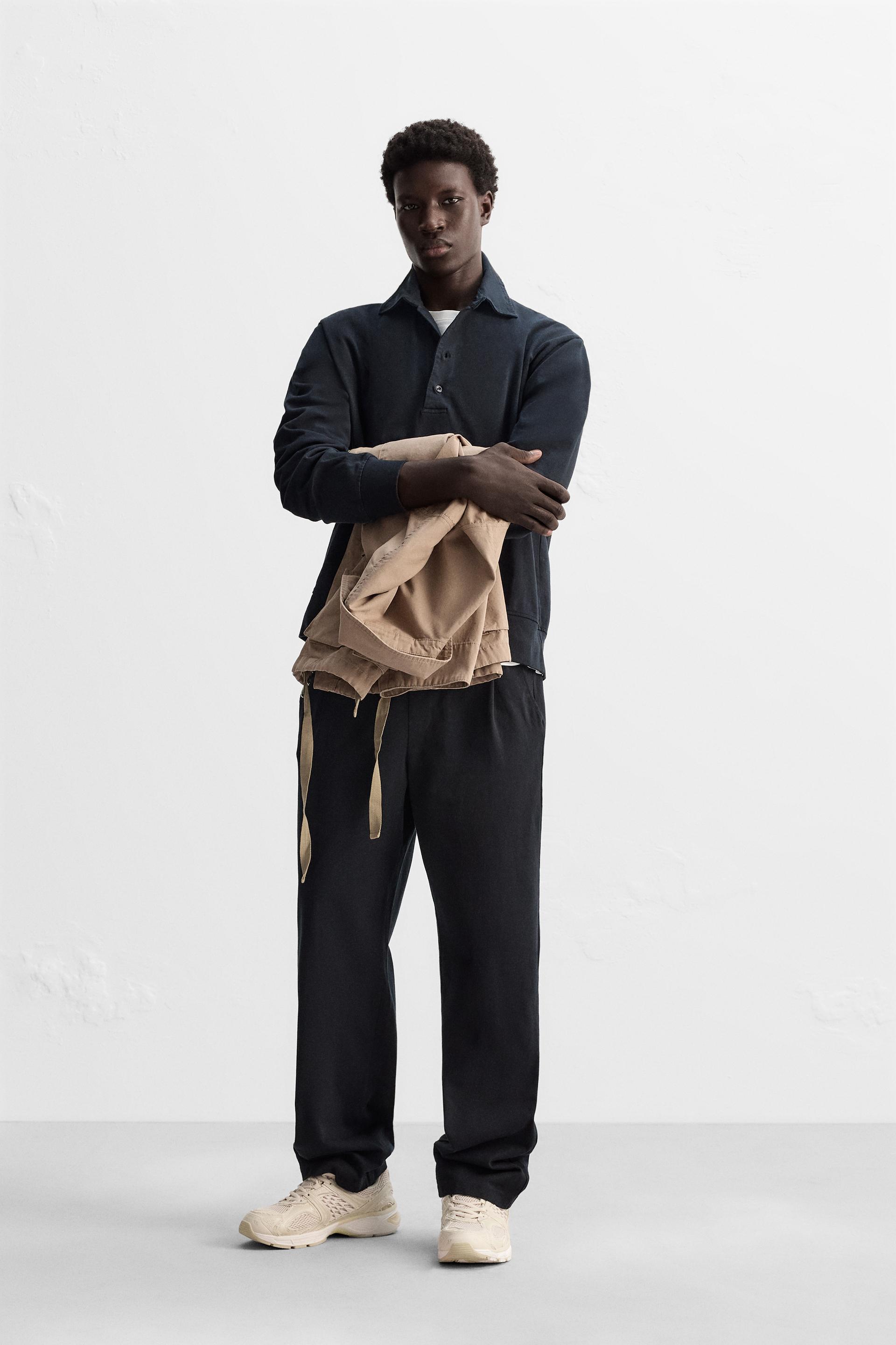 Мужские Джоггеры ZARA PLEATED JOGGING PANTS ZARA