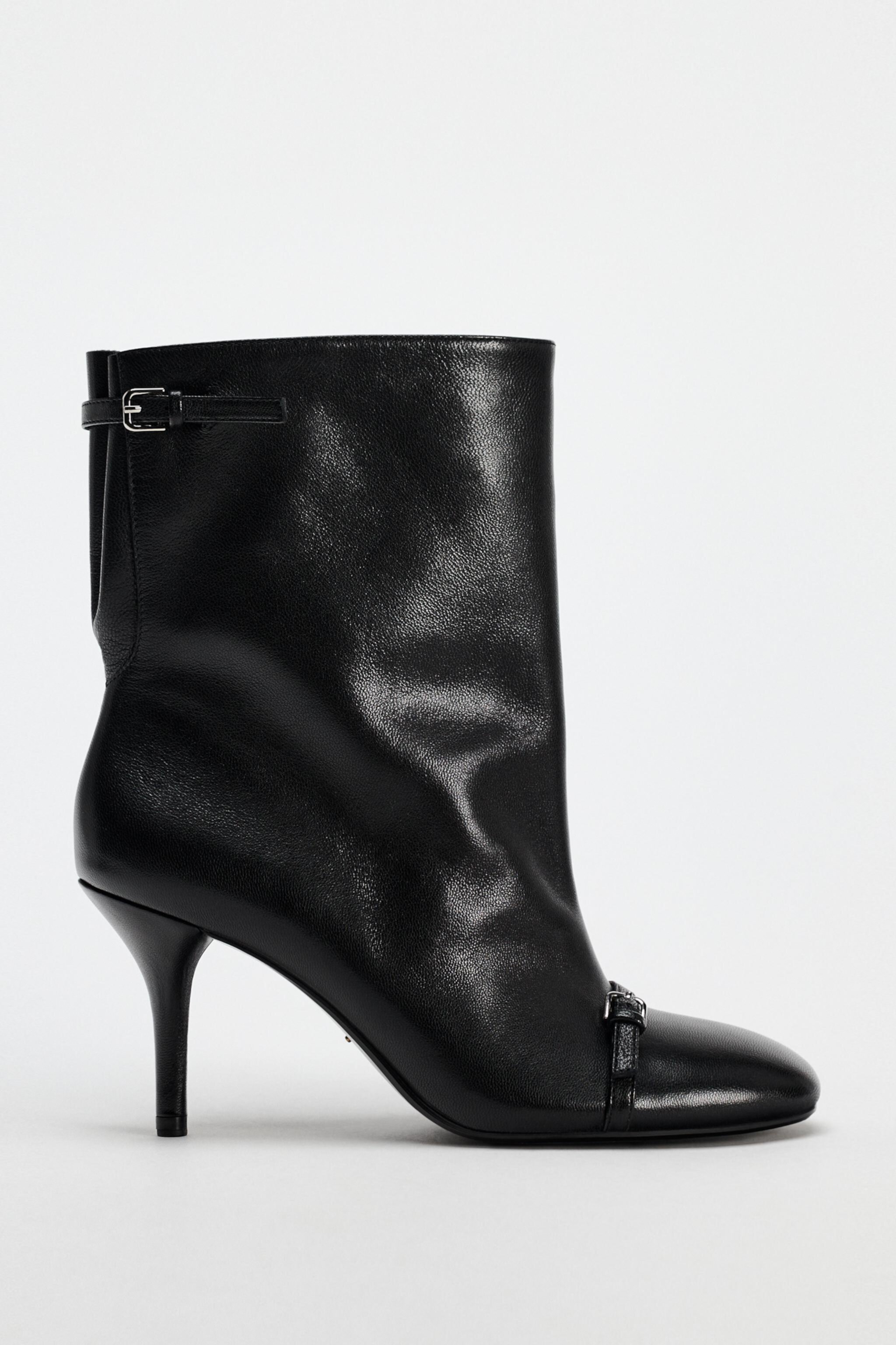 Женские Ботильоны на каблуке Zara ROUND TOE ZARA