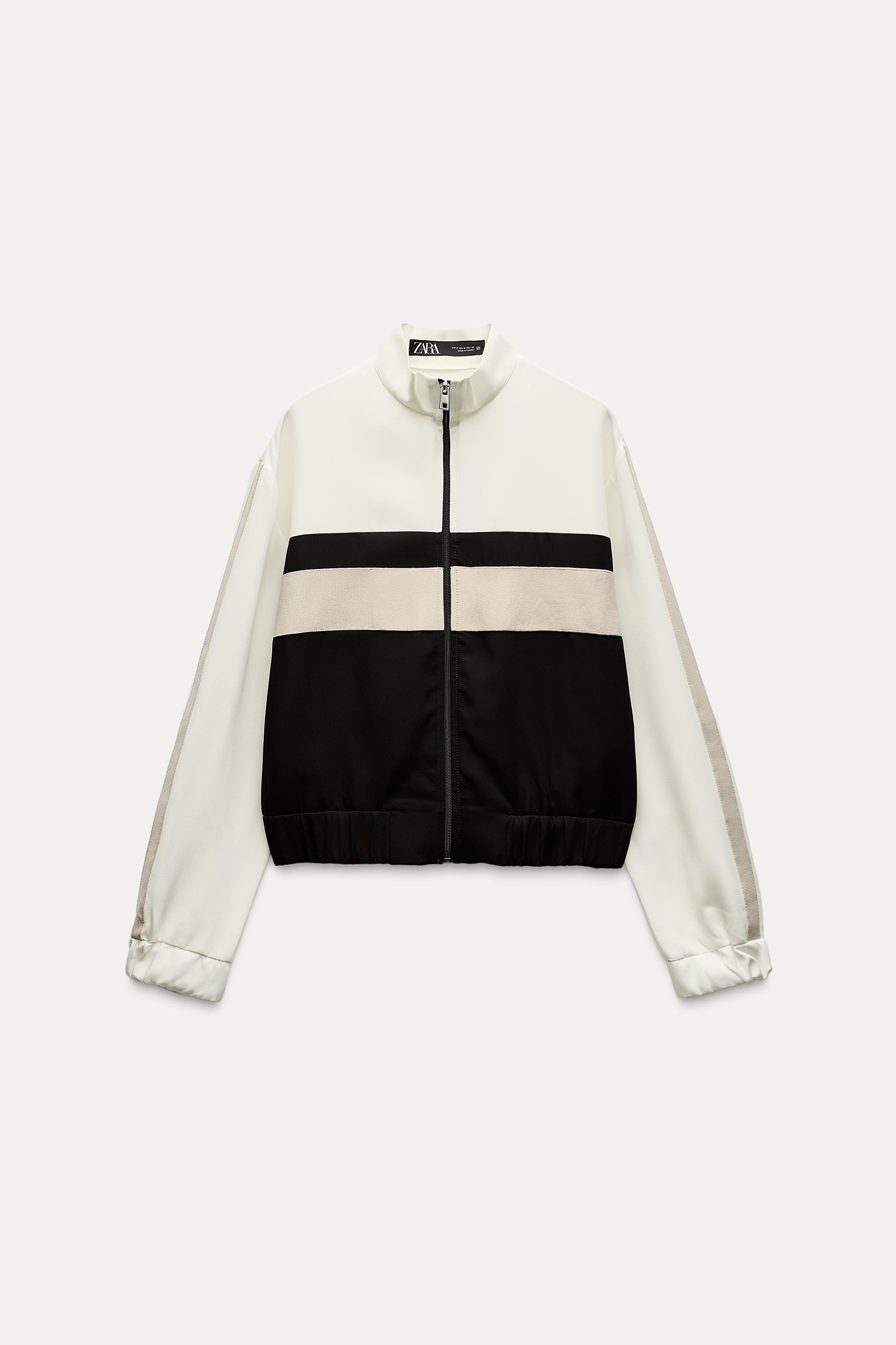 Женская Повседневная куртка ZARA SIDE STRIPE ZIP UP BOMBER JACKET ZARA