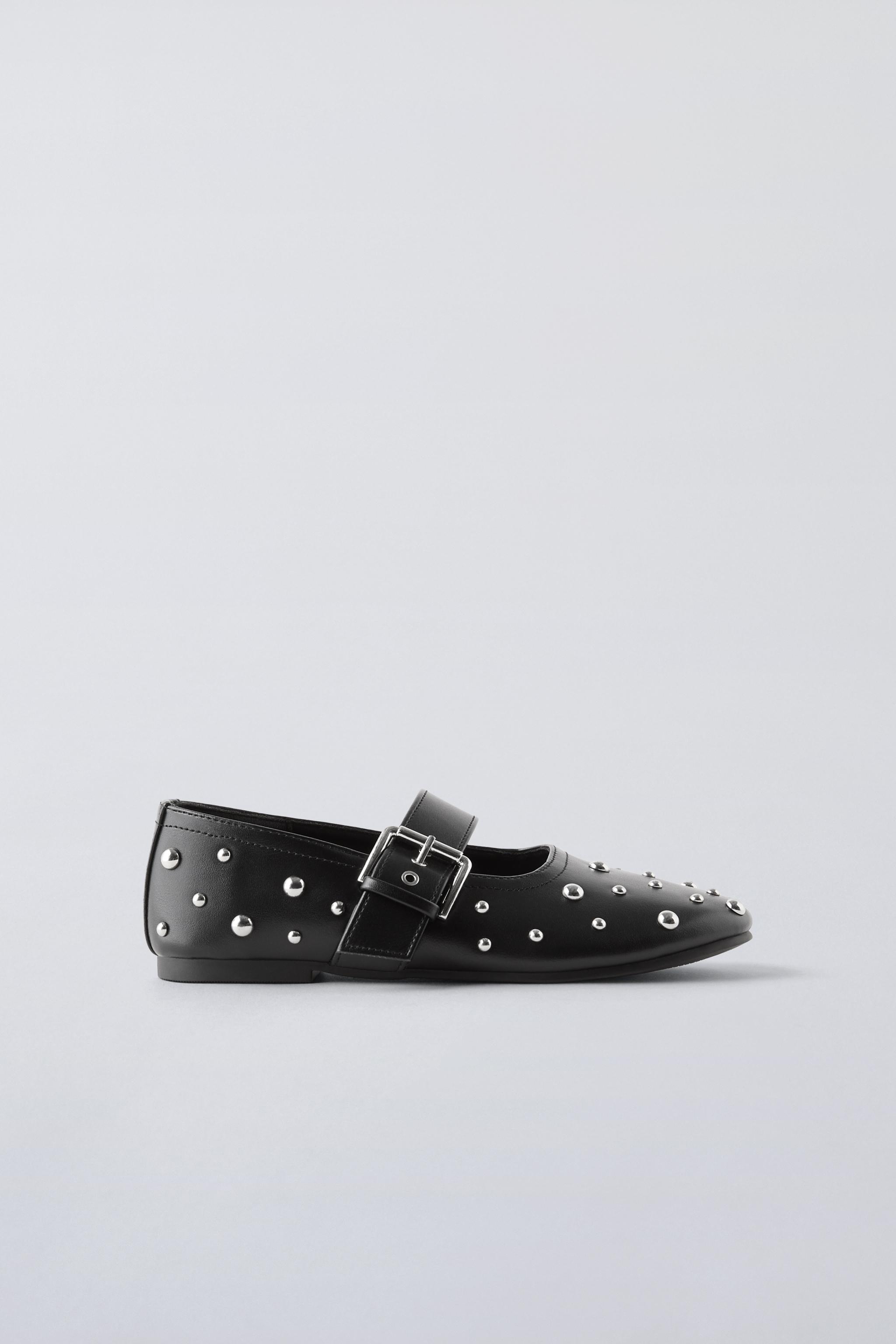 STUDDED BALLET FLATS ZARA