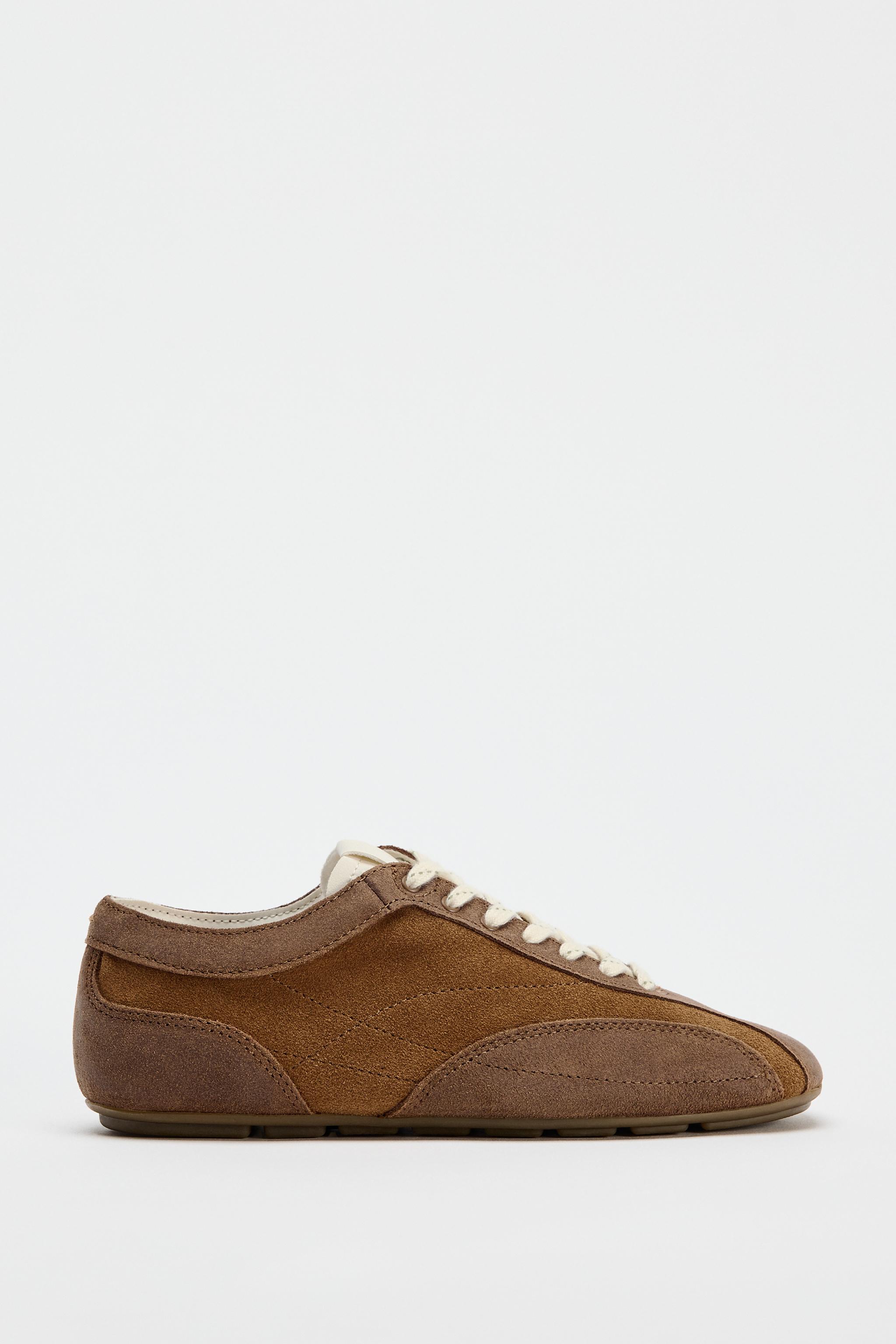 Женские Повседневные кроссовки Zara Suede Sneakers ZARA