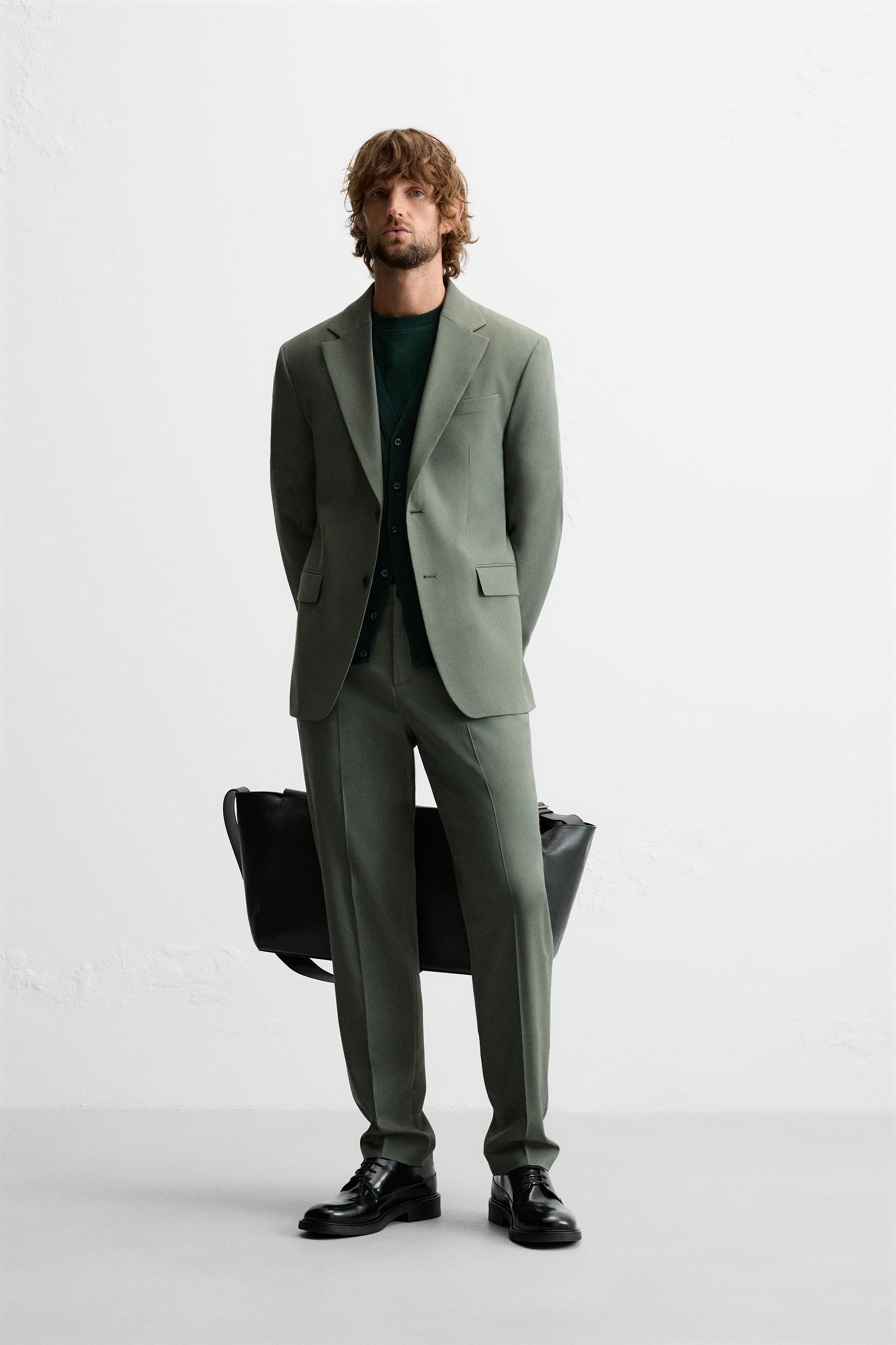 Мужской Пиджак ZARA TEXTURED SUIT JACKET ZARA