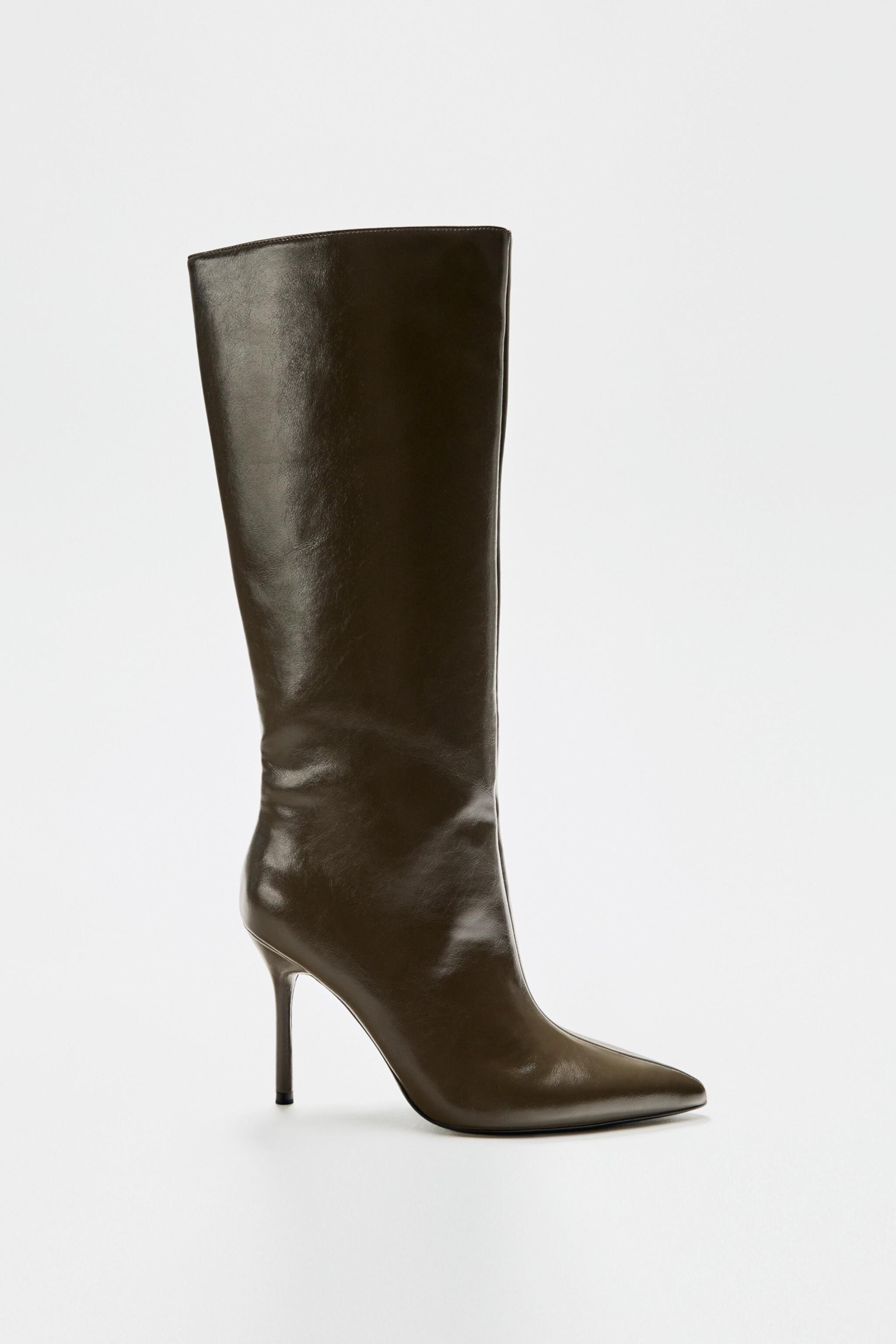 Женские Ботильоны на каблуке ZARA THIN HEELED BOOTS ZARA