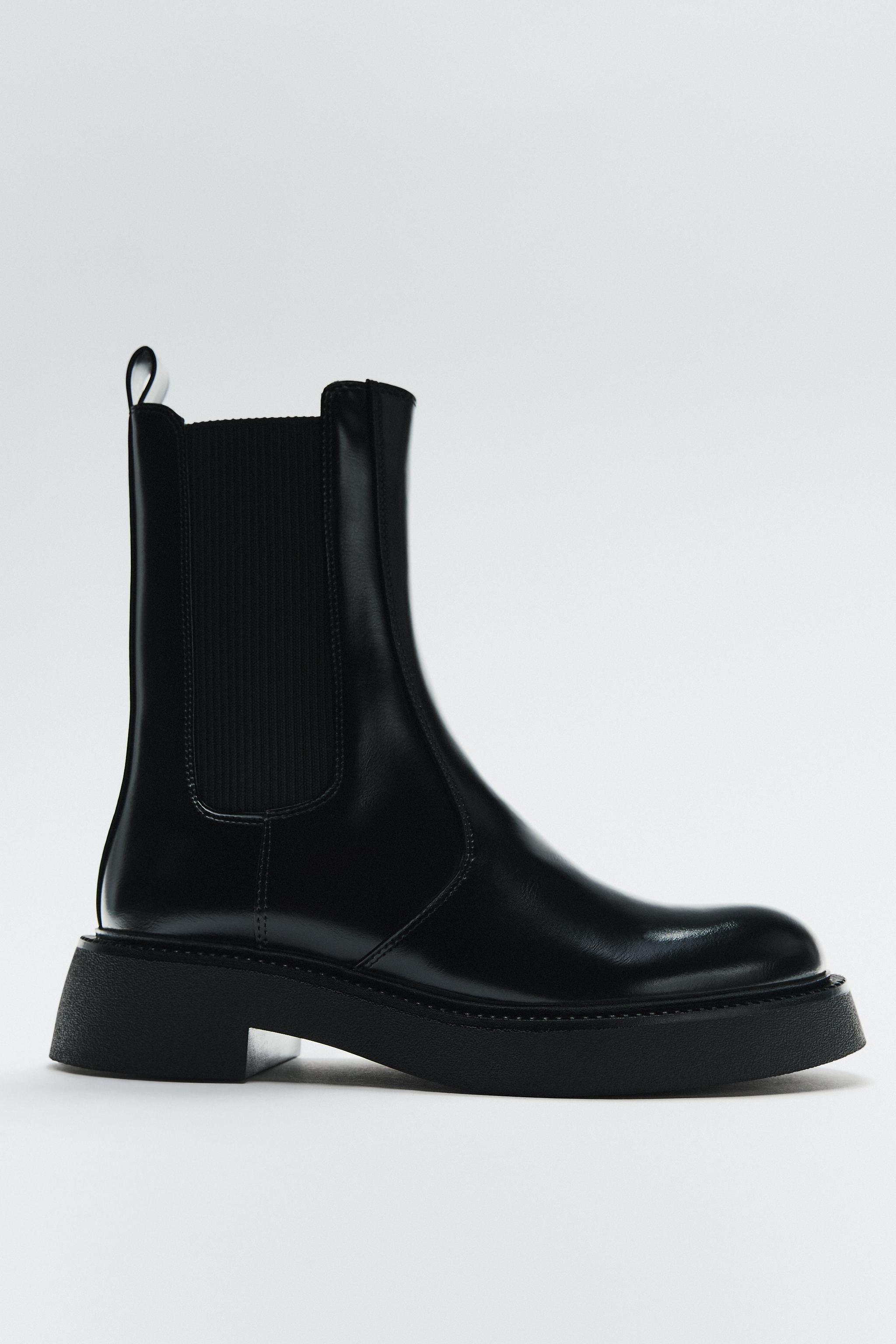 Женские Ботинки челси ZARA TREADED CHELSEA BOOTS ZARA