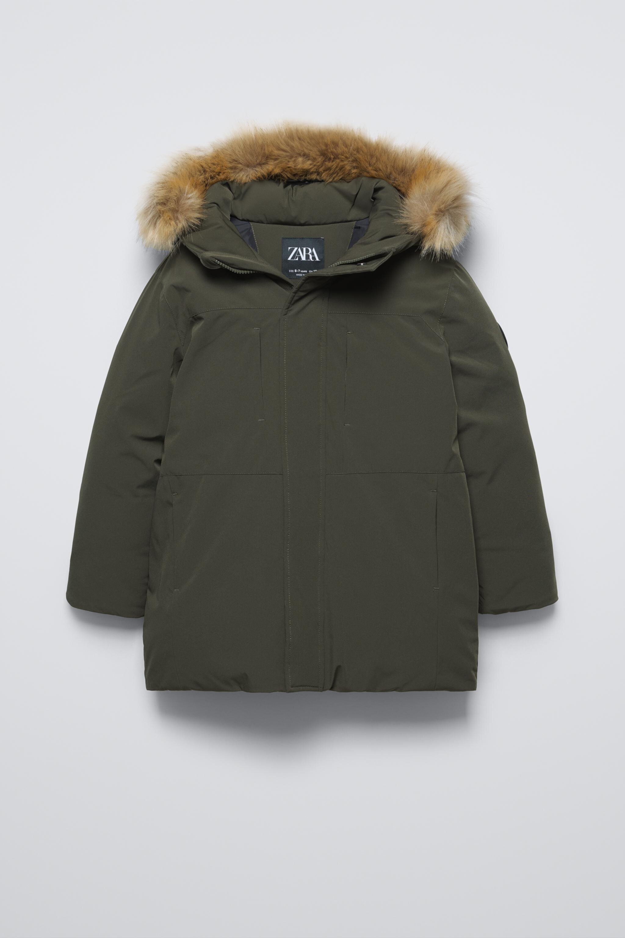 WATER REPELLENT LONG DOWN PUFFER PARKA ZARA - ZARA KIDS