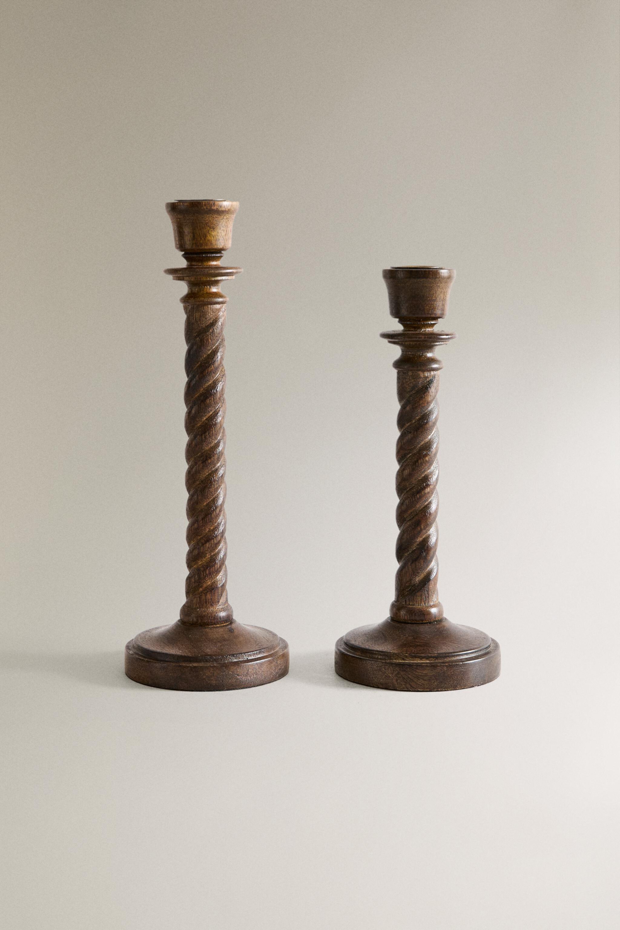 WOODEN CANDLESTICK Zara Home