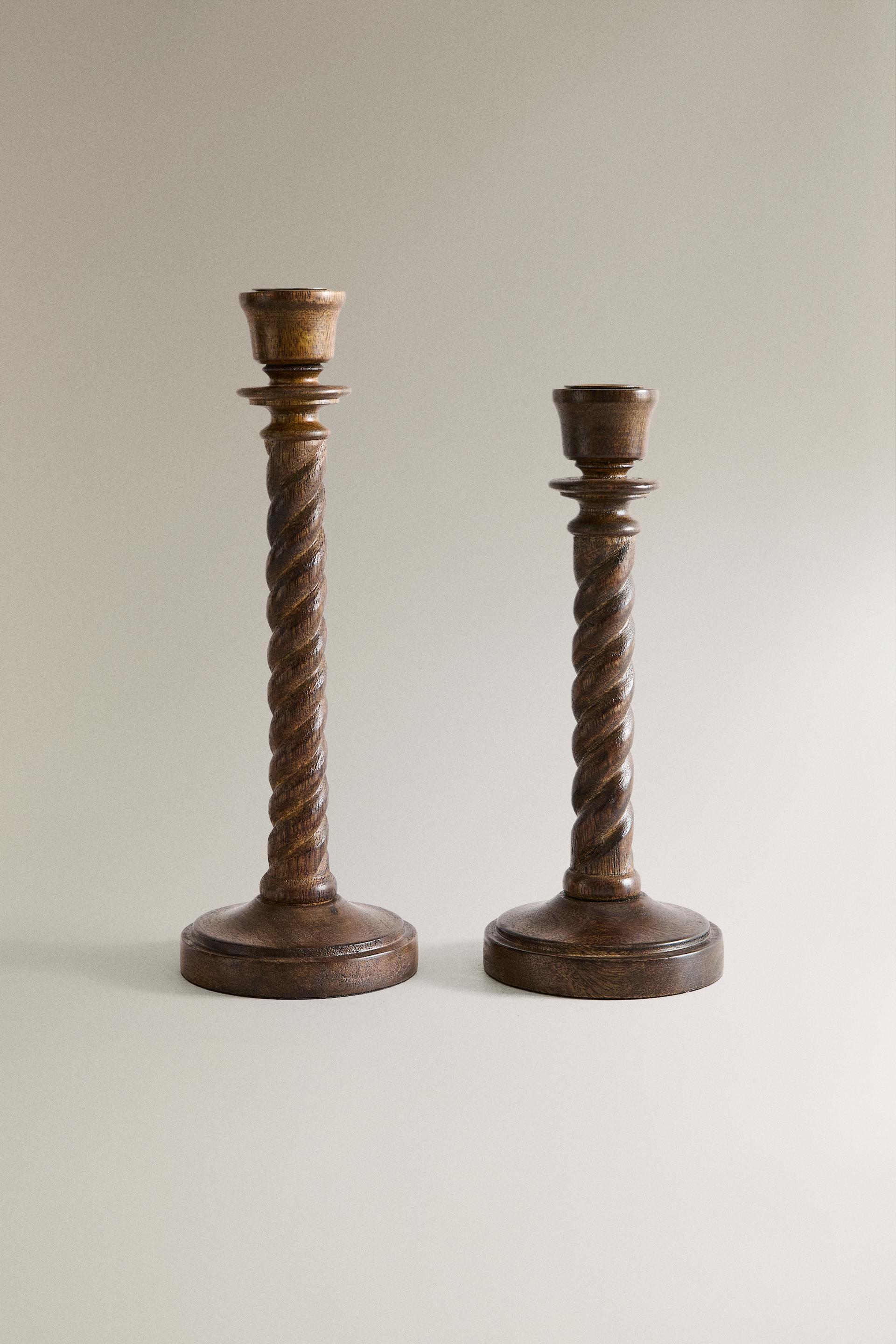 WOODEN CANDLESTICK Zara Home