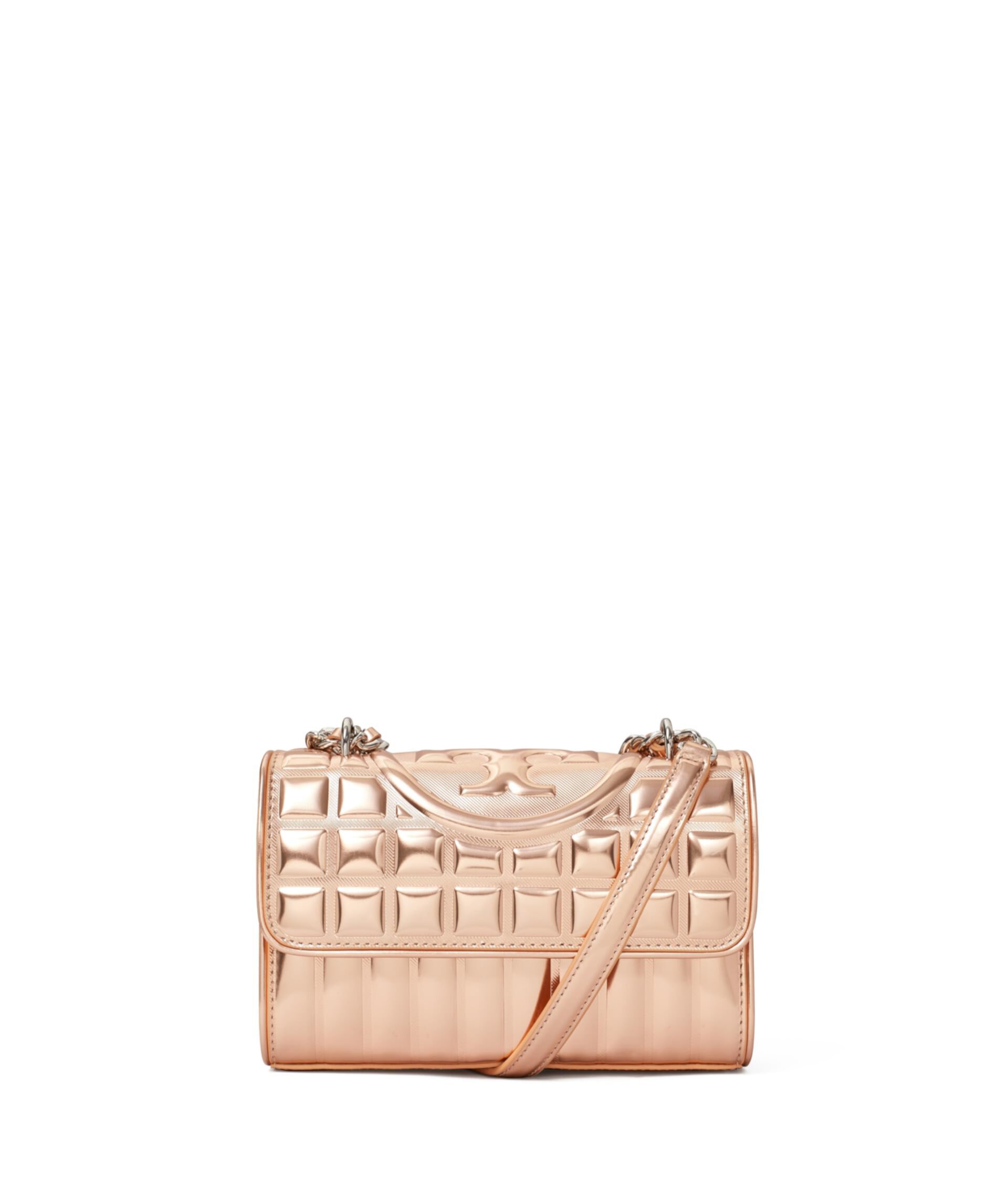 Сумка через плечо Tory Burch Fleming Metallic Quilt Small Convertible Tory Burch