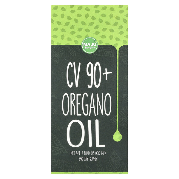 CV 90+ Oregano Oil, 2 fl oz (Жидкие унции) (60 ml) Maju Superfoods