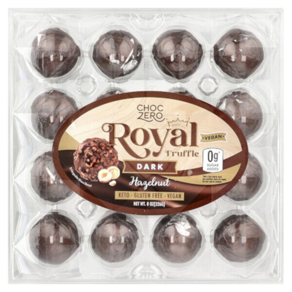 Royal Truffle, Dark, Hazelnut, 8 oz (Унции) (226 g) ChocZero