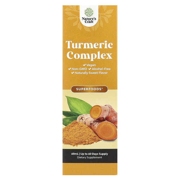 Turmeric Complex, Alcohol-Free (Безалкогольный), Naturally Sweet , 60 ml Nature's Craft