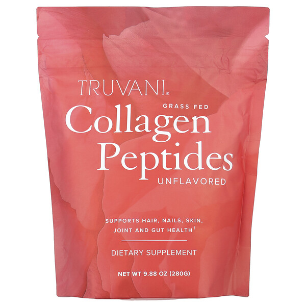 Grass Fed Collagen Peptides, Unflavored (Без вкуса) , 9.88 oz (Унции) (280 g) Truvani