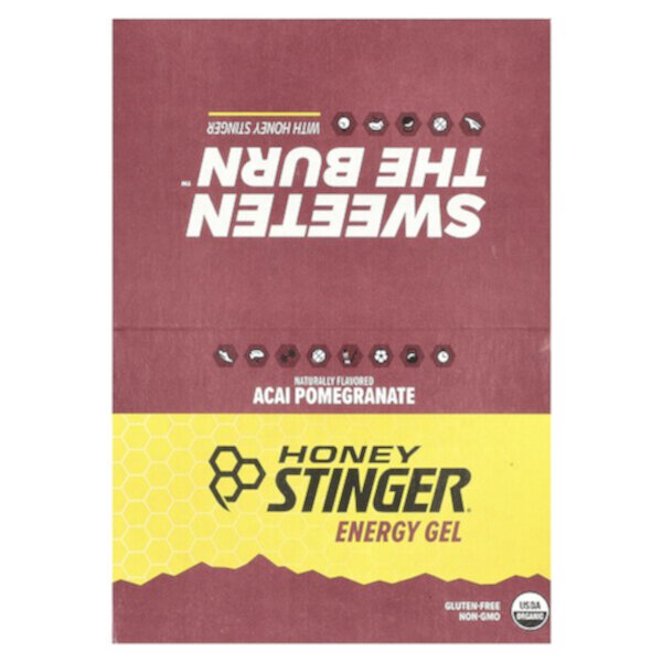 Energy Gel (Гель), Acai Pomegranate , 24 Packets (Пакеты ), 1.1 oz (Унции) (31 g) Each HoneyStinger