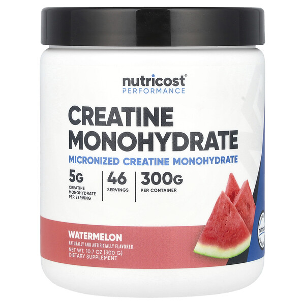 Performance, Creatine Monohydrate, Watermelon, 10.7 oz (Унции) (300 g) Nutricost