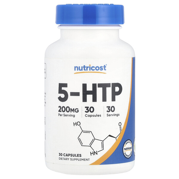 5-HTP, 200 mg, 30 Capsules (Капсулы) Nutricost