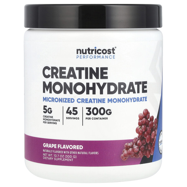 Performance, Creatine Monohydrate, Grape, 10.7 oz (Унции) (300 g) Nutricost