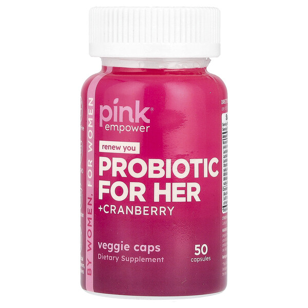 Probiotic for Her +Cranberry, 50 Capsules (Капсулы) Pink