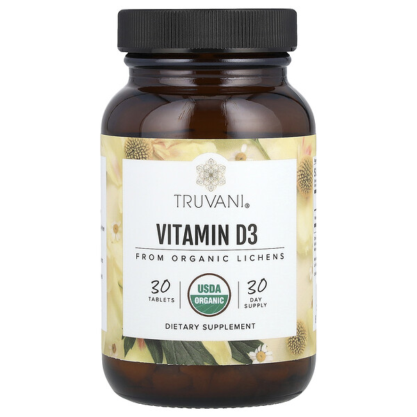 Vitamin D3, 30 Tablets (Таблетки) Truvani