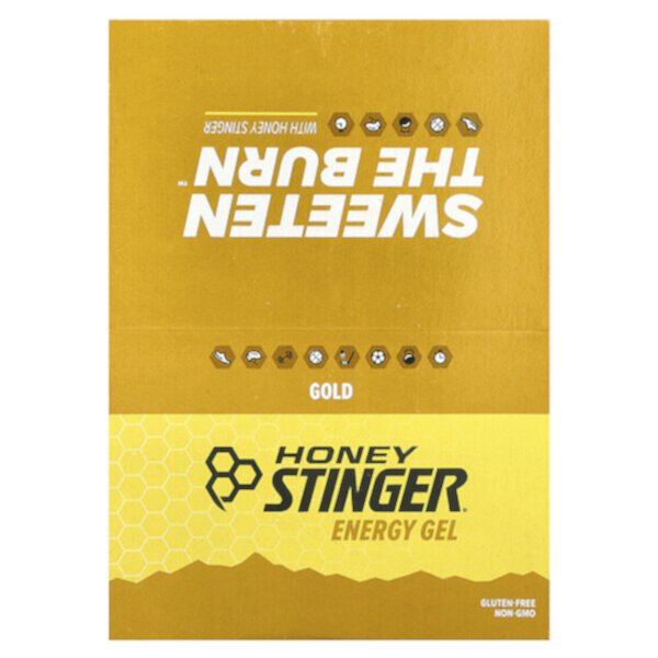 Энергетический гель, Золотой, 24 саше по 31 г с медом и электролитами HoneyStinger