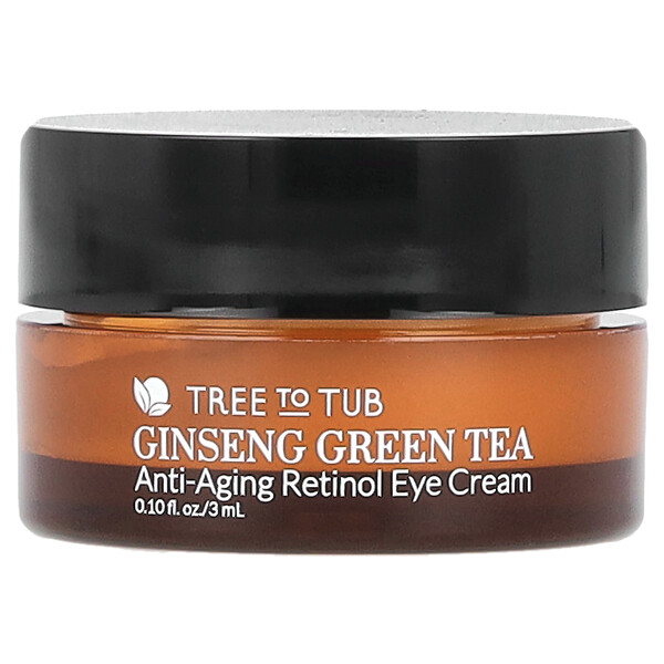 Ginseng Green Tea, Anti-Aging Retinol Eye Cream, 0.10 fl oz (3 ml) Tree To Tub