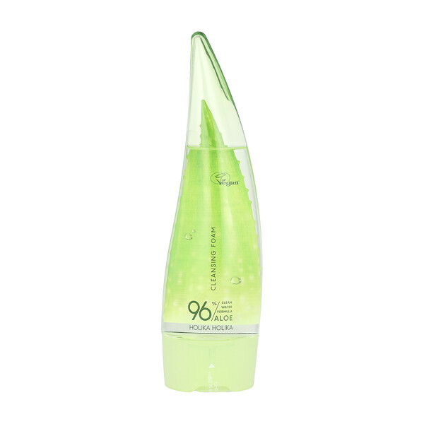 Cleansing Foam,96% Aloe, Clean Water Formula, 5.07 fl oz (Жидкие унции) (150 ml) Holika Holika