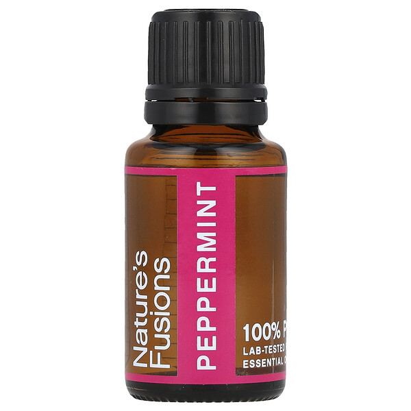 100% Pure Essential Oil, Peppermint , 15 ml Nature's Fusions