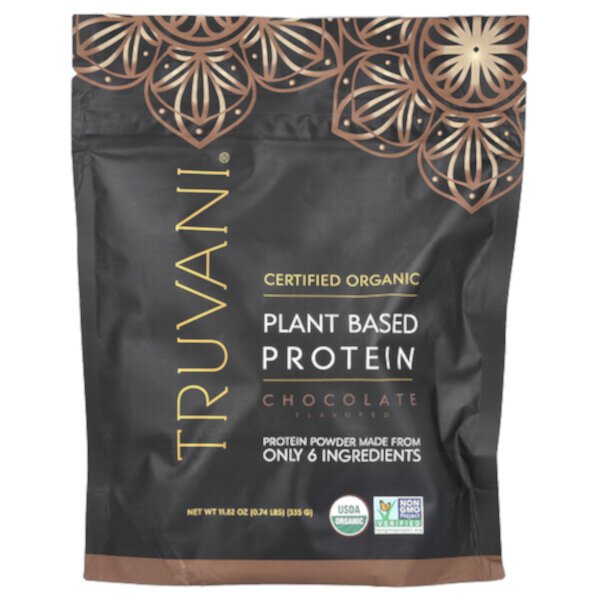 Plant Based Protein, Chocolate, 0.74 lbs (335 g) Truvani