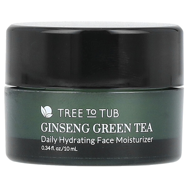 Ginseng Green Tea, Daily Hydrating Face Moisturizer, 0.34 fl oz (10 ml) Tree To Tub