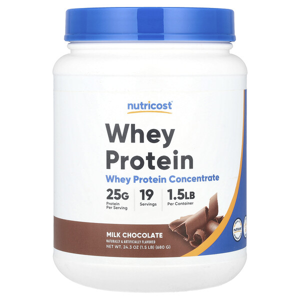 Whey Protein Concentrate, Milk Chocolate, 1.5 lb (Фунты) (680 g) Nutricost