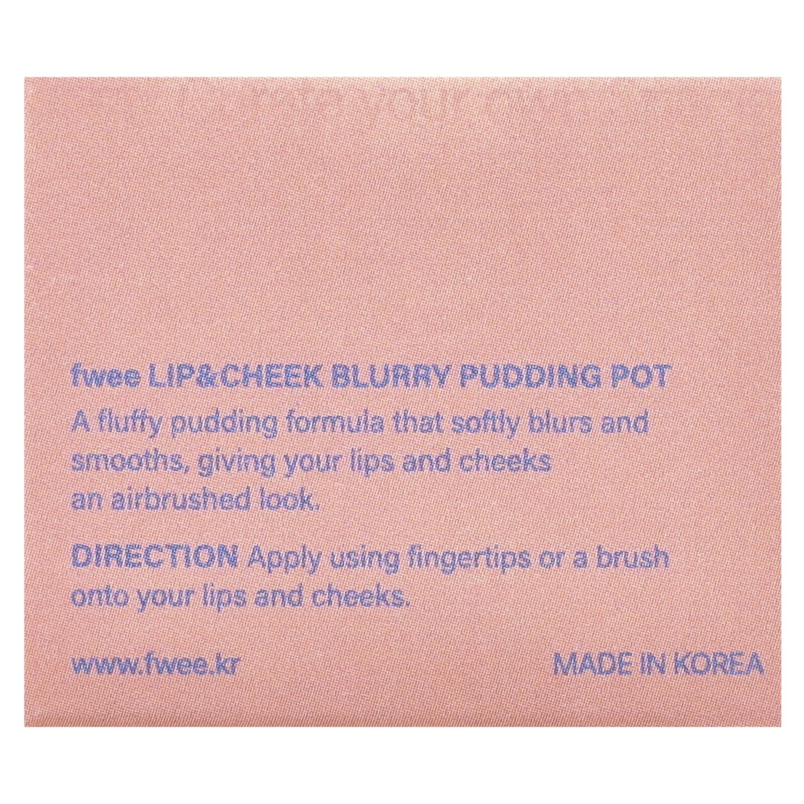 Lip & Cheek Blurry Pudding Pot, ND02 Like, 0.17 oz (5 g) Fwee