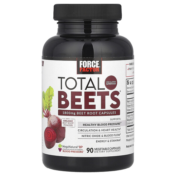 Total Beets®, 1,800 mg, 90 Vegetable Capsules (Растительные капсулы) (600 mg per Capsule) Force Factor