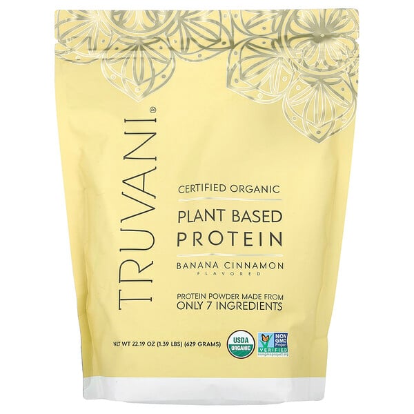 Plant Based Protein, Banana Cinnamon, 1.39 lbs (629 g) Truvani